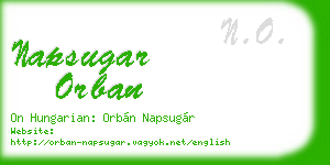 napsugar orban business card