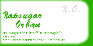 napsugar orban business card